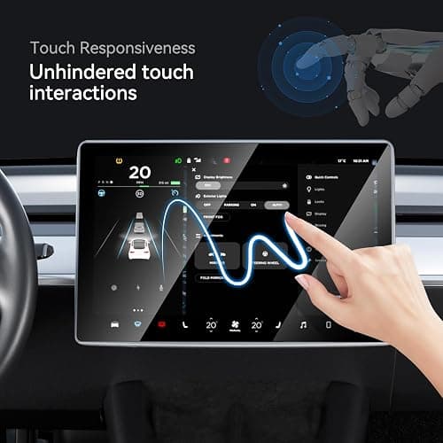 SUMK Screen Protector for Tesla Model Y /3 Accessories (No for 3 Highland & Y Juniper), [9H & Anti-scratch & Fingerprint] 15 inch Front Protector for Model Y (2020~2024) Model 3 (2017~2023) - Glossy thumbnail 5
