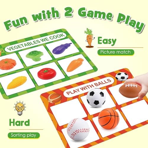 Montessori Sensory Toys for 2-6 Year Olds | 58-Piece Learning & Sorting Games with Mystery Box | Preschool Activities & Speech Therapy Gifts | Easter Basket Stuffers, Birthday Gifts for Boys & Girls thumbnail 3