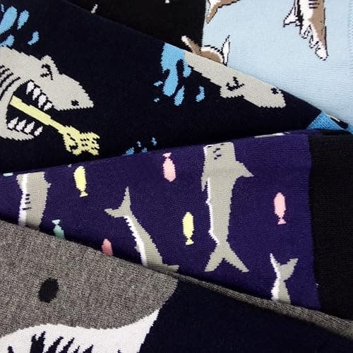 HSELL Mens Dress Socks Funny Novelty Crazy Design Cotton Socks Gift for Men thumbnail 4