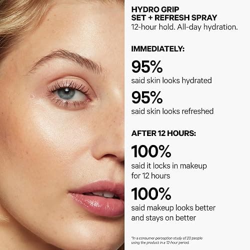 Milk Makeup Hydro Grip Set + Refresh Spray with Hyaluronic Acid – Sets Makeup + Hydrates Skin for Up to 12 Hours – Long-Lasting, Alcohol-Free Facial Mist for Dewy, Radiant Skin thumbnail 2