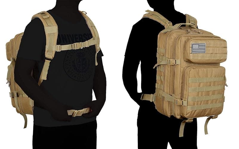 QT&QY 45L Military Tactical Backpacks Molle Army Assault Pack 3 Day Bug Out Bag Hiking Treeking Rucksack… thumbnail 7