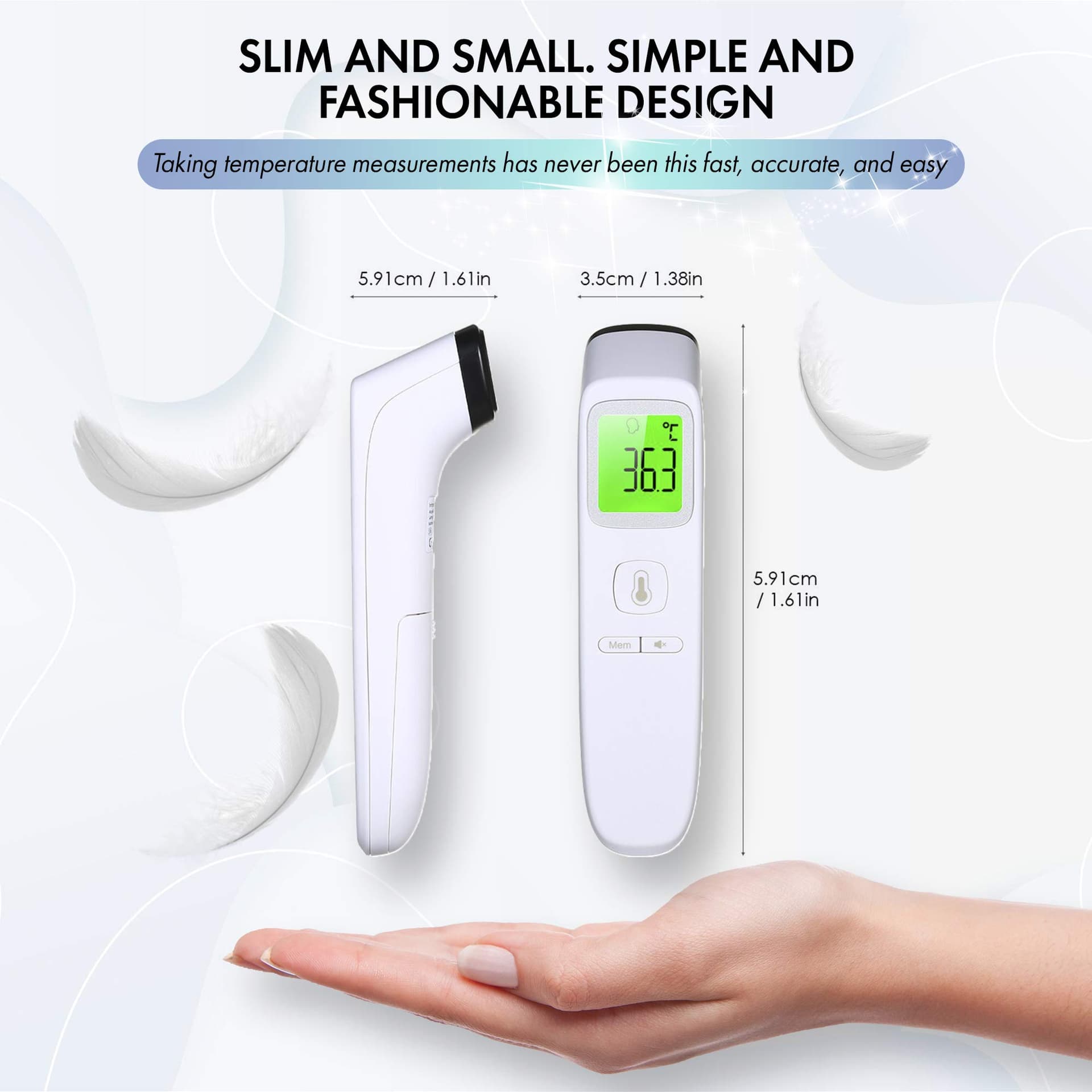 Digital Forehead Thermometer Non-Touch for Baby, Children, Parents Infrared Sensors for Fast Clinically Accurate Readings Less Than 1s, Detects Fever and High Temperature ARTG ID: 388490 thumbnail 7