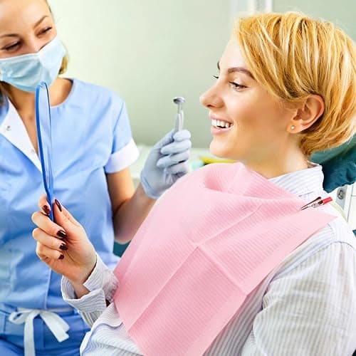 250Pcs Disposable Dental Bibs for Nail, Tattoo, Lash, Paper Towels, Napkins, 13" X 18" Fordable Nail Art Desk Mat for Nail Table, Tattoo Tray Covers thumbnail 2