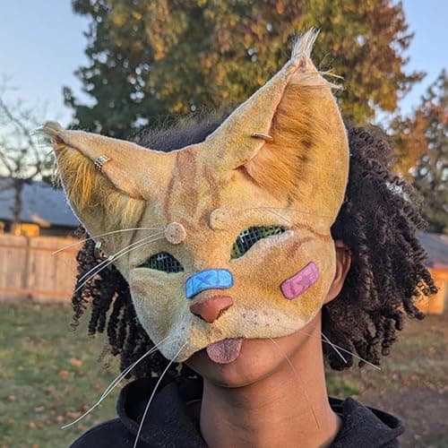 Apettoey 10PCS Cat Masks - White Therian Masks for Masquerade, Halloween, Kids Cosplay & Costume Parties thumbnail 8