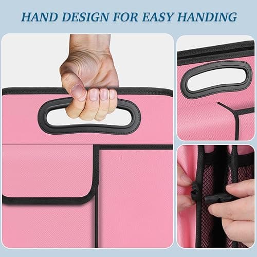 HABOPET Trunk Organizer, Collapsible Waterproof Multi-Compartment Trunk Organizer for SUVs & Sedans, Car Storage with Reinforced Handles, Car Accessories for Women and Men, 52L thumbnail 6