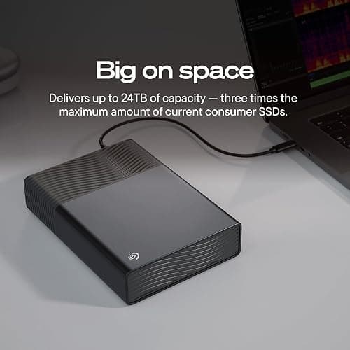 Seagate One Touch 8TB External Hard Drive Desktop HDD - USB-C Compatible with Most Windows and macOS, Rescue Recovery (STNB8000400) thumbnail 5