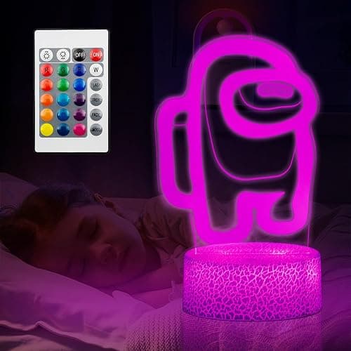 GOODDEYUN Kids Toys 3D Night Light,Superhero Christmas Gift Birthday 3D Illusion Lamp for Kid Girl Boy Room Decor, 16 Colors Remote Control thumbnail 3