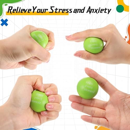 Harrycle 30 Pcs Kids Mini Motivational Stress Balls Small Inspirational Quotes Relief Stress Balls for Adults Hand Exercise Funny Anxiety Relief Toys thumbnail 4