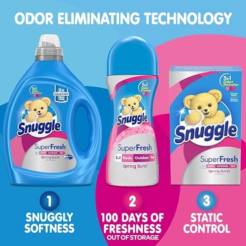 Snuggle Liquid Fabric Softener, SuperFresh Spring Burst, Eliminates Tough Odors, 2X Concentrated, 150 Loads (size may vary) thumbnail 7