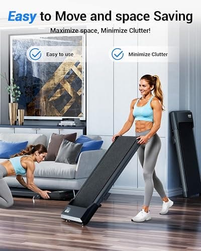 Superun Walking Pad with 6% Incline, Under Desk Treadmill for Home Office, LED Display, 2.5 HP Quiet Mini Treadmill, Walking pad Treadmill with APP and Remote Control, 300 lbs Capacity thumbnail 7