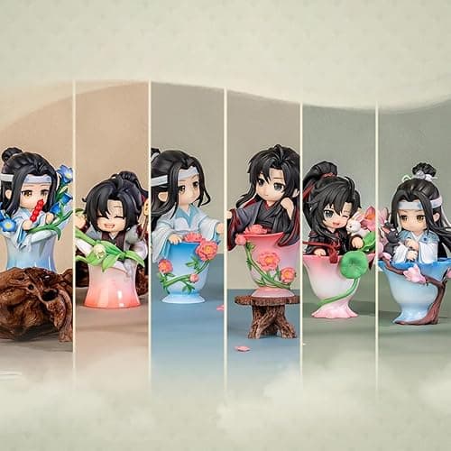 Bahomu Anime Blind Box, Cute Mo Dao Zu Shi Porcelain Flowers Series Wei Wuxian LAN Wangji Blind Box Figure, Collectable PVC Figure for Birthday Gifts thumbnail 2