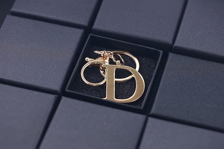 LAXPICOL Gold Letter A-Z Keychain for Women Bag Charms Purse Charms For Handbags Metal Alphabet Initial Letter Keychain thumbnail 5