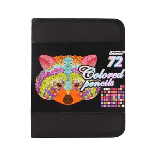 Melifluo 72 Colouring Pencils Set with Black Portable Zipper Bag. Professional Coloured Pencils Perfect for Adult and Artists Sketching, Shading and Doodling thumbnail 10