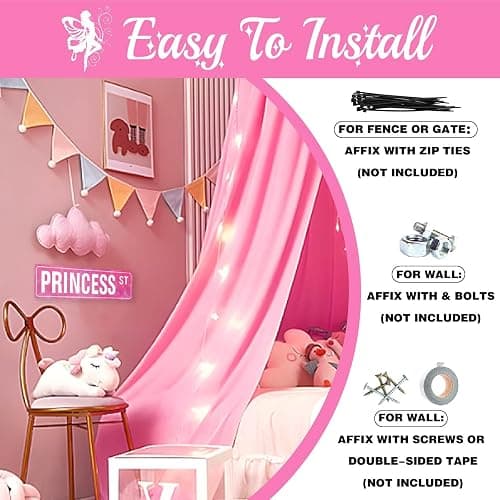 Cute Princess Pink Room Decor Y2K Wall Sign for Teen Girls Cubicle Accessories Aesthetic Posters Dorm Bedroom Decoration, Kawaii, Birthday, Christmas Gifts thumbnail 5