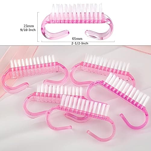 12-Pack Handle Grip Nail Brush(assorted color), Fingernail Scrub Cleaning Brushes for Toes and Nails Cleaner, Pedicure Brushes for Men and Women thumbnail 3