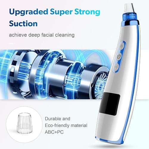 Blackhead Remover Pore Vacuum Upgraded Facial Pore Cleaner Electric Comedone Whitehead Extractor Tool-5 Suction Power,5 Probes,USB Rechargeable thumbnail 2