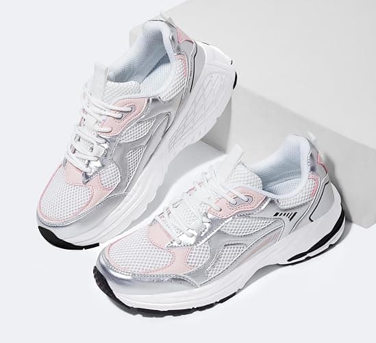 LUCKY STEP Women's Chunky Fashion Sneakers Gym Athletic | Platform Running Tennis Workout Sport Mesh Casual Trendy Walking Shoes thumbnail 5