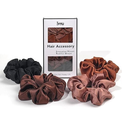 Hair Scrunchies for Women - Hair Ties No Damage Both for Thick Hair or Thin Hair Curl Hair No Crease Scrunchies Ponytail Holder No Hurt Your Hair thumbnail 7