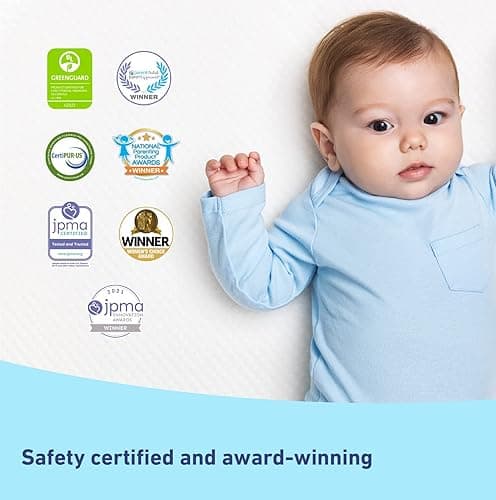 Graco Premium Foam Crib & Toddler Mattress – GREENGUARD Gold and CertiPUR-US Certified, 100% Machine Washable, Breathable, Water-Resistant Cover, Recommended Firmness for Infants thumbnail 7