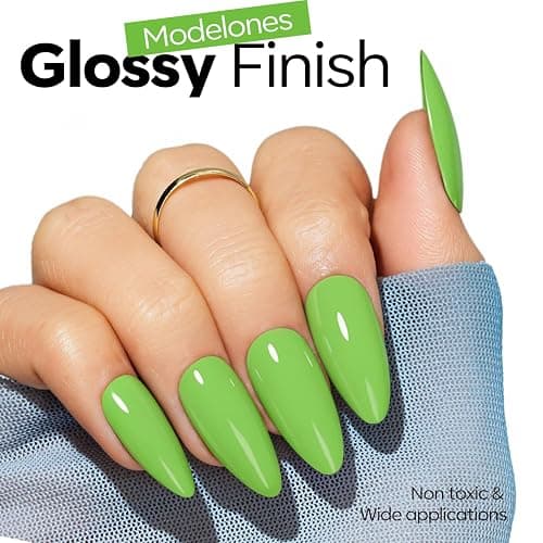 modelones Green Gel Nail Polish Apple Green Gel Polish | Summer Nail Poish Soak Off Pastel U V Nail Design Salon DIY Manicure 15 ML thumbnail 3
