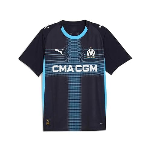 PUMA Mens Olympique De Marseille Collared Short Sleeve Jersey 2526 Casual - Blue - Image 1