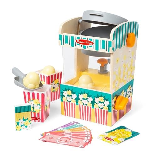 Melissa & Doug Fun at The Fair! Wooden Popcorn Popping Play Food Set - FSC Certified - Image 1