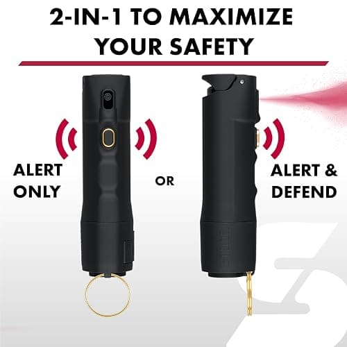 Sabre 2-in-1 Pepper Spray with 130dB Personal Alarm, Alert and Defend with One Press, Fast Flip Top Safety with Finger Grip and Tuck-Away Keyring, Maximum Strength, UV Marking Dye thumbnail 5