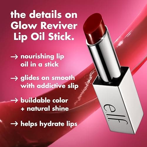 e.l.f. Glow Reviver Lip Oil Stick, Jam Packed | Tinted, Non-Sticky & Hydrating For A Soft-Shine Finish, Vegan & Cruelty-Free thumbnail 4