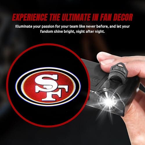 LED Car Door Light - Officially Licensed NFL Wireless Projector - Show Your Team Pride - Battery Powered, Easy Install thumbnail 6