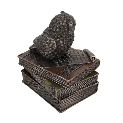 Veronese Design Bronzed Finish Wise Old Owl Trinket Box thumbnail 4
