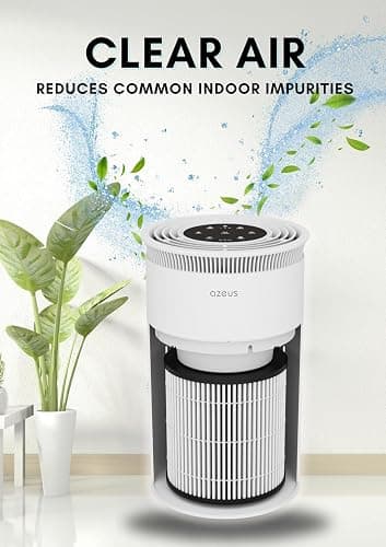 AZEUS Air Purifier for Home Pets Hair Dust in Bedroom Up Top 843 ft² H13 True HEPA Filter, 25db Filtration System Cleaner Odor Eliminators, Ozone Free, Remove 99.97% Dust Smoke VOCs thumbnail 4