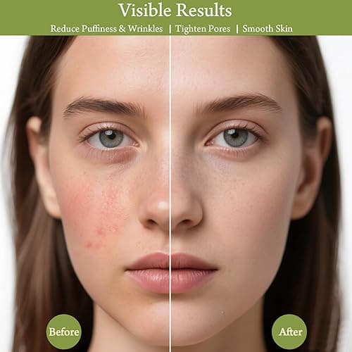 Real Perfection Gua Sha Facial Tools Face Roller for Wrinkles Jade Roller and Gua Sha Set, Scrubber Pore Brush Headband Skin Care Tools for Travel Skincare Routine Massaging Reducing Puffiness - Green thumbnail 5