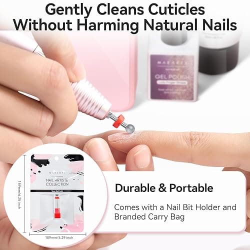 Makartt Nail Drill Bit - Ball Shape Cuticle Safety Carbide 3/32''(Fine - F) | Diamond Professional Nail Bit Nail Cleaner for Dead Skin Nail Prepare Two Way Rotate Manicure Nail Salon Supplies thumbnail 8
