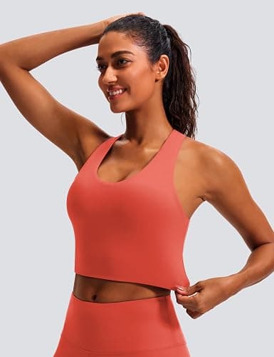 Sports Bras for Women Criss-Cross Back Padded Workout Tank Tops Medium Support Crop Tops for Women thumbnail 4