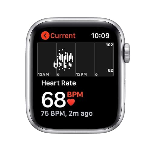Apple Watch SE (GPS, 40mm) - Silver Aluminum Case with White Sport Band (Renewed) thumbnail 4