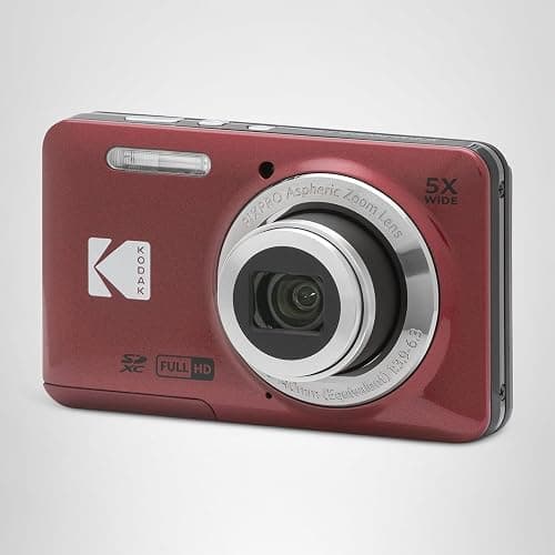 KODAK PIXPRO FZ55 16MP Compact Digital Camera, 5X Optical Zoom, Red | 1080p Full HD Video, 28mm Wide Angle Lens, 2.7 Inch LCD, Point and Shoot, Vlogging Camera, Li-Ion Battery thumbnail 9