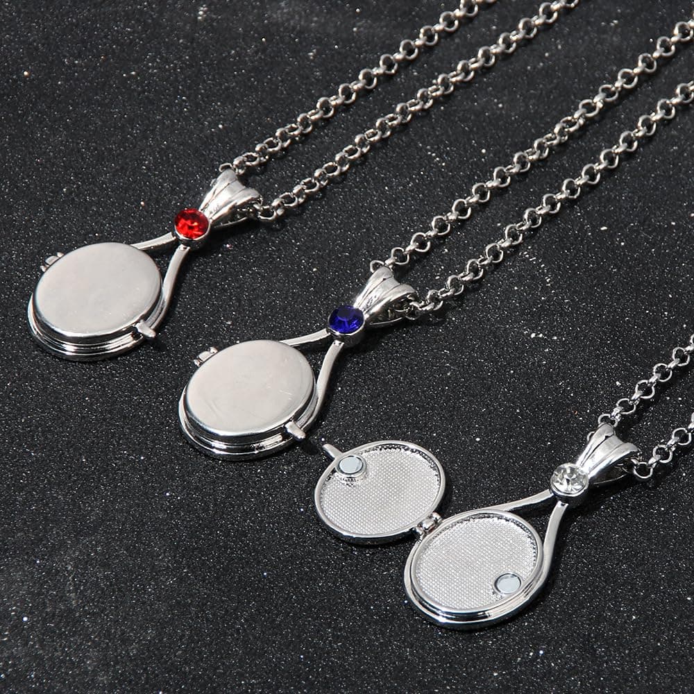 Mermaid Locket Necklace Silver Stainless Steel H2O Mermaid Pendant Jewelry Necklaces 3pcs Set Gift For Women Girls thumbnail 6