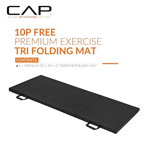 CAP Barbell All Purpose Folding Anti Tear Exercise Training Aerobic Fitness Gym & Gymnastics Balance Mat | Multiple colors thumbnail 2
