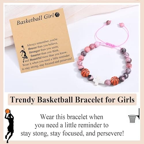 OAVOOK Softball Volleyball Basketball Soccer Gifts for Girls Bracelets for Teen Girls Team Gifts Birthday/Christmas/Graduation Gifts thumbnail 2