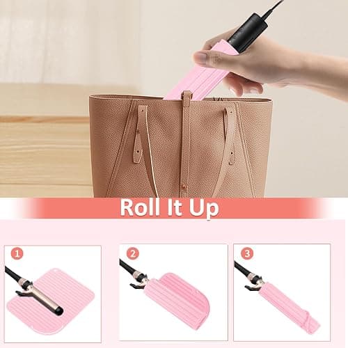 Quccefods Heat Resistant Mat Large Silicone Hot Hair Tools Holder for Curling Irons Flat Iron Hair Straightener Mat Portable Vanity Pad Accessories/Organizer thumbnail 6