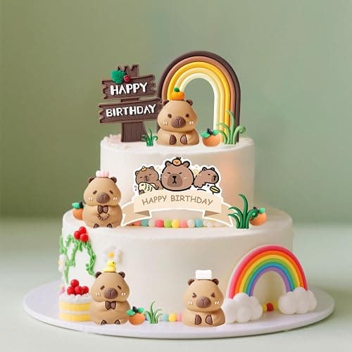 Capybara Cake Toppers Mini Blowfish Party Supplies for Capybara Birthday Party Supplies Shower Favors thumbnail 5