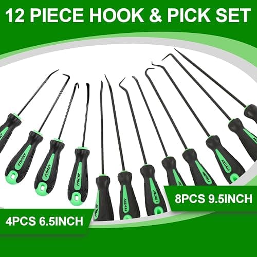 FTIHTRY 12-Piece Pick and Hook Tools Set, Pick Tool Set Car Auto Oil Seal/O-Ring Seal Gasket Pick Hooks Puller Remove, Long and Mini Pick Tool Set thumbnail 4