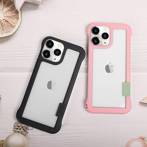 LUVI Compatible with iPhone 14 Pro Max Bumper Frame Case Frameless Cooling Heat Dissipation No Backplate Protection Fashion Shockproof Cover for Girls Women Man Black thumbnail 4