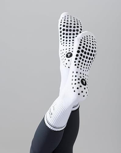 Yawlsow Pilates Grip Socks for Women Yoga Grippy Socks Cute Barre Non Skid Athletic Crew Sticky Sock Workout Hospital thumbnail 5