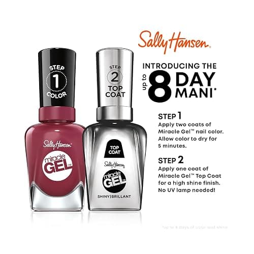 Sally Hansen Miracle Gel™, Tipsy Gypsy, Long Lasting, Gel-Like Formula, No UV Lamp Needed, Pink Nail Polish thumbnail 5