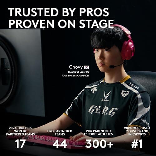 Logitech G PRO X SUPERLIGHT 2 Wireless Gaming Mouse, 60g Pro-Grade with 5 Programmable Buttons, 44k DPI Sensor, 8kHz Report Rate, USB-C Charging for PC/Mac - Black thumbnail 8