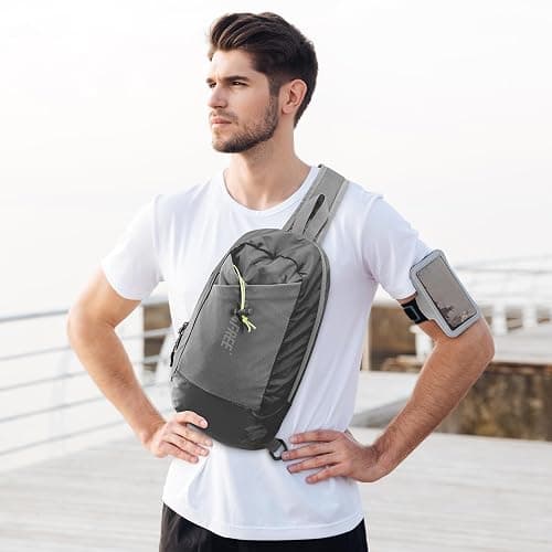 G4Free Sling Bag RFID Blocking Lightweight Crossbody Backpack Chest Shoulder Bag for Travel Sports Running thumbnail 2