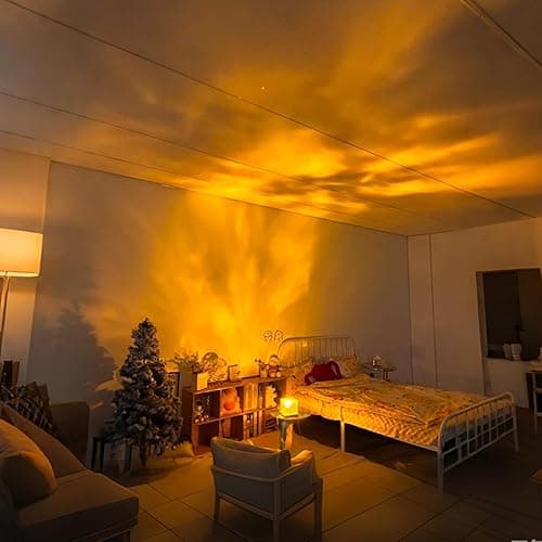 Ocean Wave Projector Light, 16 Color Rechargeable Ocean Lamp, with Power Touch Control and Remote Control Luminorthe Cube Lamp, Bringing You Romance and Tranquility thumbnail 3