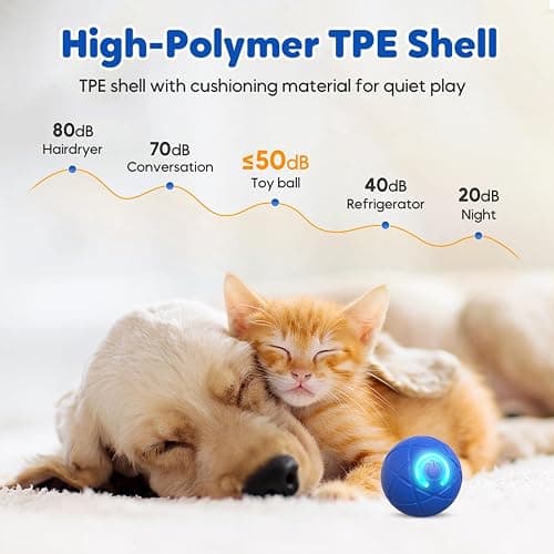 KEAOZA Upgraded Interactive Dog Ball, 2025 New Activated Automatic Rolling Balls for Dogs, Self Moving Vibrating Smart Jumping Bouncing and Rotating Pets Toy to Keep Them Busy (New -Blue) thumbnail 7