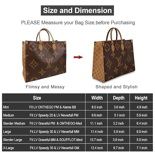 OMYSTYLE Purse Organizer Insert, Felt Tote Bag Organizer Insert with 5 Sizes, Handbag Dividers for Inside Purse, Compatible with Longchamp, Neverful, Speedy and More thumbnail 5